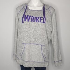 ✨3/$15 Wicked Grey Purple Knit Long Sleeve Hoodie L